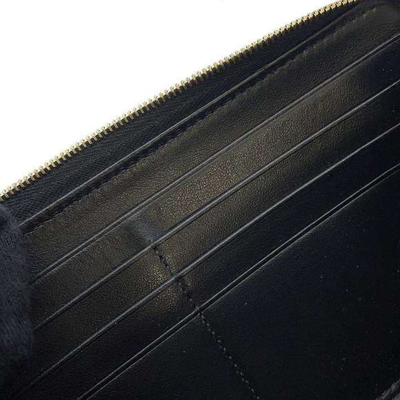 Celine Long Wallet Triomphe Leather Black - Picture 9 of 14
